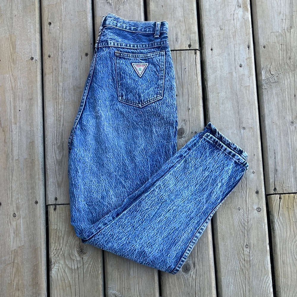 Vintage Stefano Acid Wash Denim Jeans Size 12